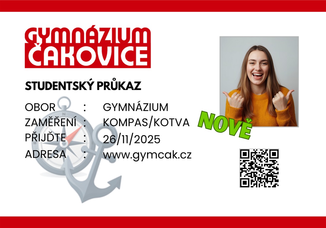 Den otevřených dveří Gymnázia Čakovice.