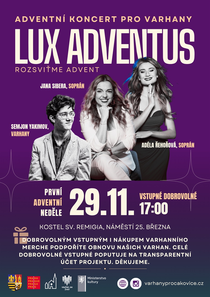LUX ADVENTUS: 29.11. adventní koncert pro varhany