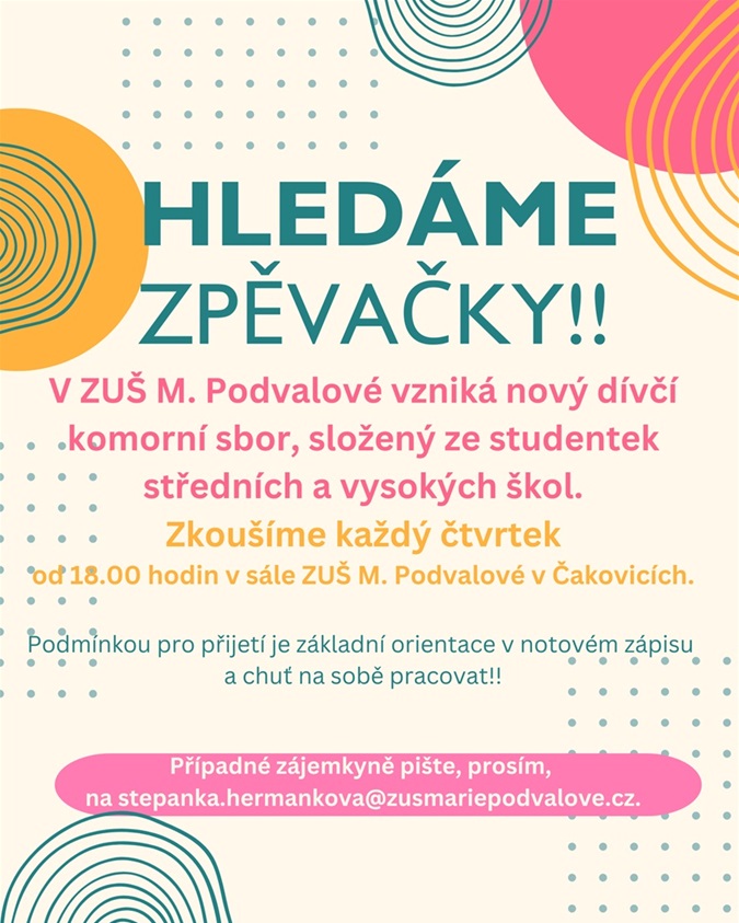 Hledáme zpěváčky